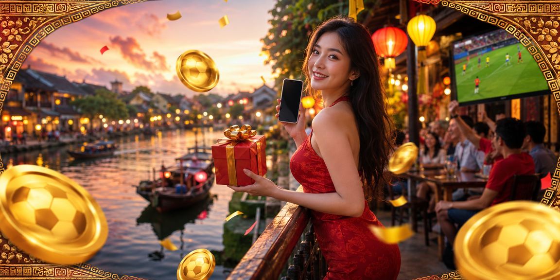 Khách hàng sử dụng ứng dụng casino di động tại Hội An trong quán cà phê