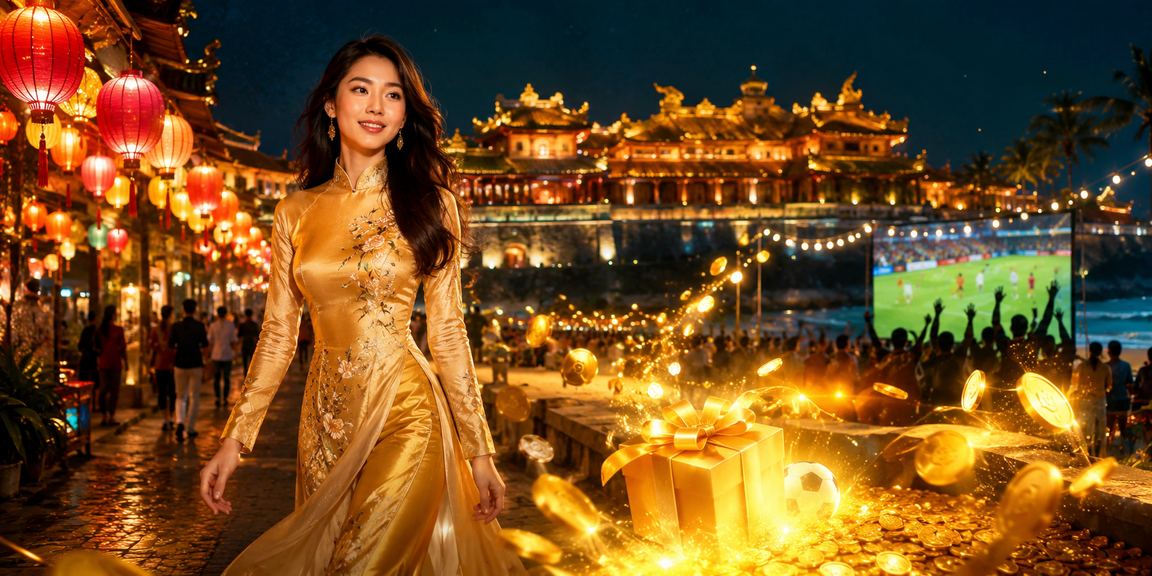 Người dùng cá cược bóng đá kỹ thuật tại Huế trong trang phục áo dài truyền thống